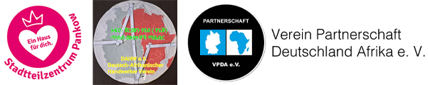 Kooperationspartner von AfEBB e. v. : Stadtteilzentrum Pankow, DAHW e. V. Deutsch-Afrikanischer Handwerker Verein, VPDA e. V. Verein Partnerschaft Deutschland Afrika e. V.